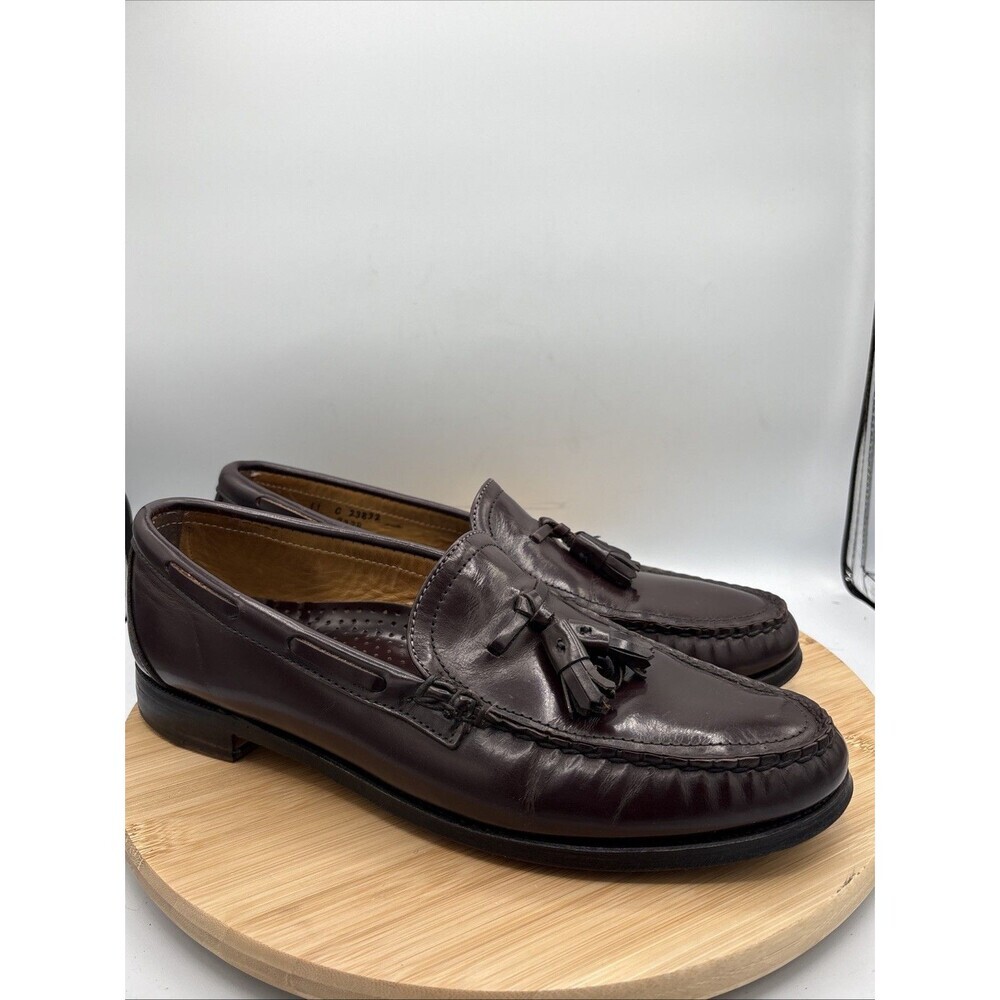Sebago Hand Sewn Tassel Loafers Burgundy Leather Men's 11C Classic